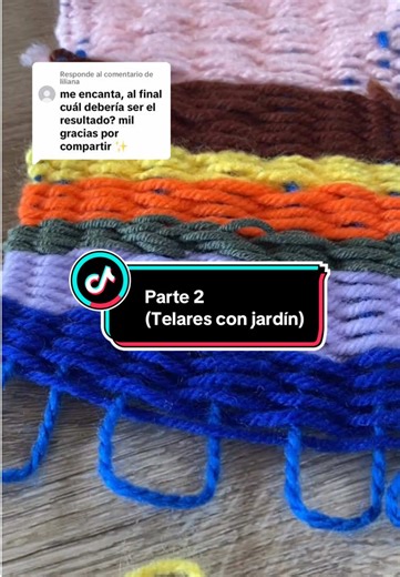 Resultados creativos de telares en jardín