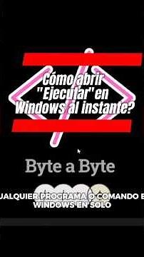 Cómo abrir"Ejecutar"en Windows al instante?#WindowsTips #AtajosWindows #PC #Windows10 #Ejecutar