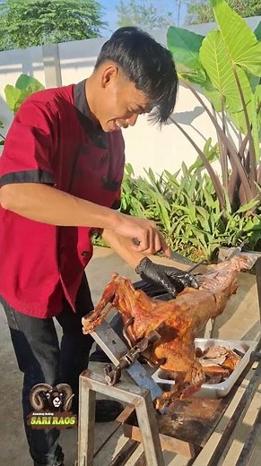 Paket Kambing Guling Bandung Sari Raos | Live BBQ Kambing Guling Empuk & Lezat 🍖🔥