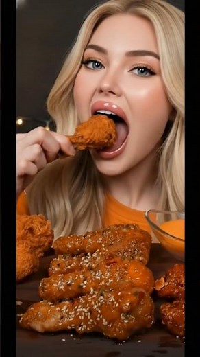 ASMR Eating Crispy Fried Chicken Leg Piece|Super Crunchy Eating | Relaxing Mukbang #chicken#mukbang