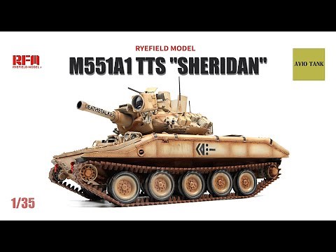 M551 A1 TTS "SHERIDAN" -MODEL KIT RYEFIELD MODEL - 1/35 - TANK MODEL.