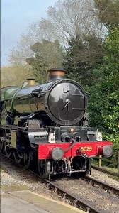 Mainline Steam on a branch line service 5029 Nunney Castle & 34046 Braunton into Danems Station