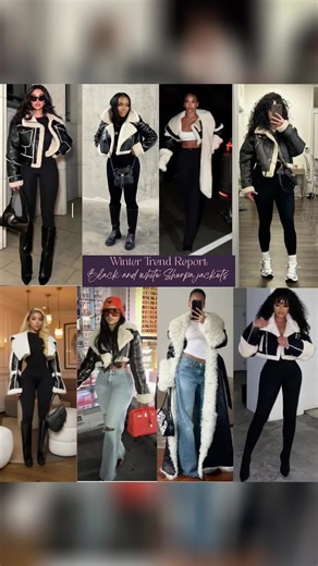 Stylish Black and White Sherpa Jackets for Winter