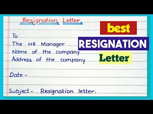 How To Write Resignation Letter|Sample of Resignation Letter in English|Resignation Letter Format