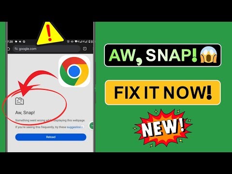 How To Fix AW, Snap! Error Problem On Google Chrome (2025) | Chrome Page Crash Fix