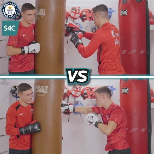 17K views · 230 reactions | Dynamic duo Ioan and Garan Croft from Wales, UK, showcase their impressive duck and weave skills 壘 Y ddeuawd ddeinamig o Gymru, DU, Ioan a Garan Croft yn dangos eu sgiliau gwyro a gwau (duck and weave) trawiadol 壘 | Guinness World Records | Facebook