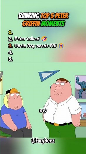 Ranking Top 5 Peter Griffin Moments