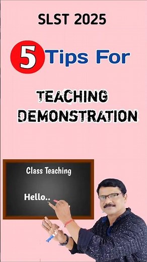 SLST Teaching Demonstration Tips #Shorts । WBSSC Class Demonstration Tips ।