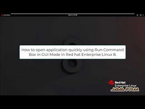 How to open Applications using Run command Box in RHEL 8