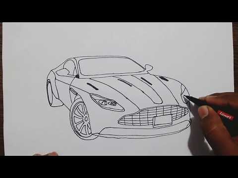 How to draw Aston Martin car
