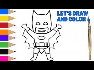 How to Draw BATMAN | step by step very easy batman drawing Toddler #Littleglamstar
