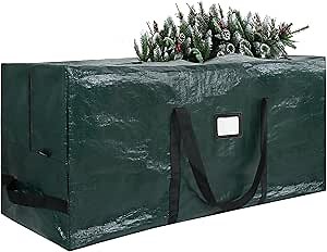 Large Christmas Tree Storage Bags Heavy Duty Tree Bags Holiday Storage Bags Protects From Moisture Or Dust,Alternative To Xmas Tree Storage Box (Green, 7.5 Ft)