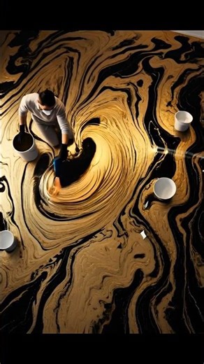 Luxury Epoxy Floor Transformation with Heat Gun | Satisfying Marble Effect Timelapse #epoxyflooring