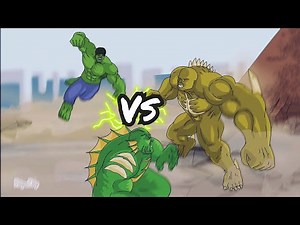 Abomination vs Abomination vs Hulk (2008, 2021, 2022) flipaclip fight animation/