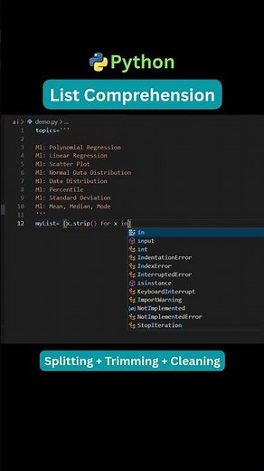 Python List Comprehension: Split & Clean Strings Fast 🔥
