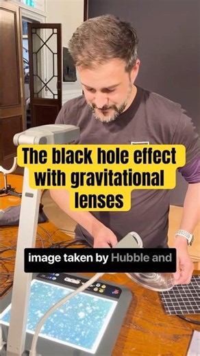 Warping images taken by Hubble with a gravitational lens 🔭 #blackhole #hubble #gravity #shorts