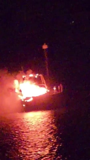 Yacht completely destroyed by fierce overnight fire at Wallaroo