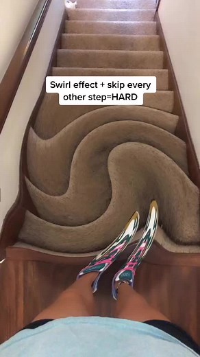 If you can do this without falling down the steps lmk.. ￼#swirlchallenge #stairchallenge #challenge #fyp #fypchallenge #xyzbca