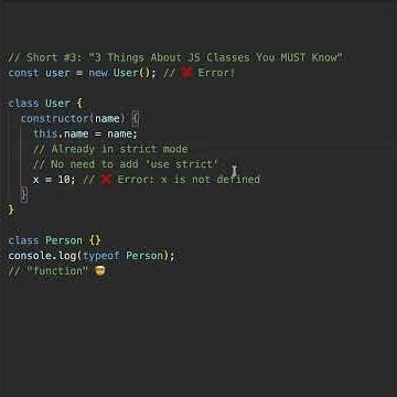 3 JavaScript Class Facts You MUST Know! 🔥 #programming
