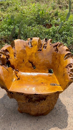 Burl Wood Tree Stump Stool Making #woodworking #homeimprovement #viralreels | Cartly
