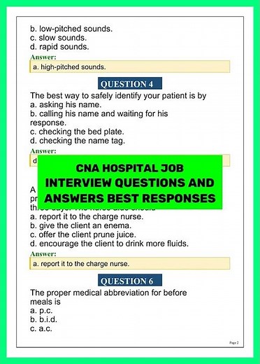 CNA Hospital Job Interview Questions and Answers 2026 | Best Interview Responses