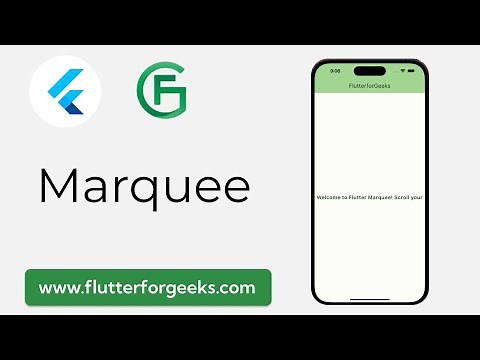 Flutter Marquee Tutorial - Creating Stunning Text Animations for Flutter Apps
