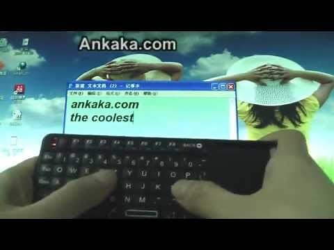 How to Use Wireless Mini QWERTY Keyboard with Touchpad + Red Laser Pointer