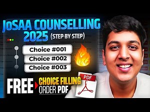 JoSAA FREE Choice Filling Order 2025🔥| Check Description Box