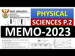 2023 MEMO PHYSICAL SCIENCES PAPER 2 grade 12 (CHEMISTRY) FINAL EXAMS 2023 [THUNDEREDUC]