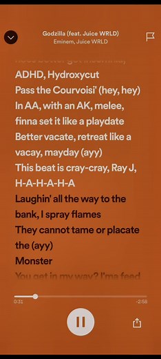 Eminem 'Godzilla' Speed Up Lyrics Video