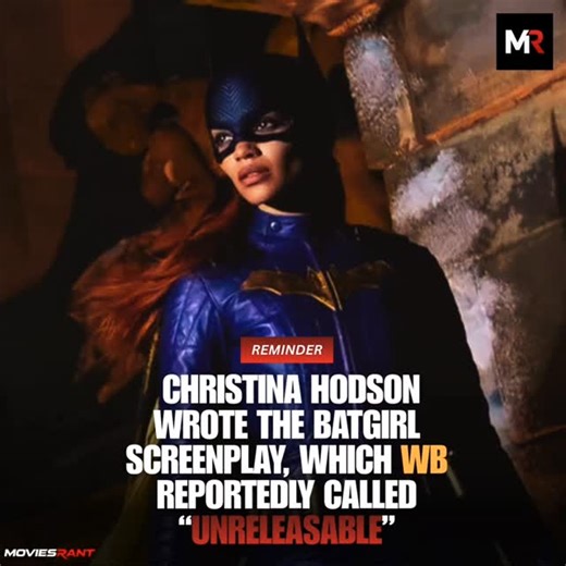 Moviesrant on Instagram: "Follow for more updates 👀 Reminder: Christina Hodson, who wrote the BATGIRL screenplay, was behind a film that WB reportedly said was so bad it was “un-releasable.” 😬🦇 #Batgirl #DCMovies #BatmanBraveAndBold #MovieNews"