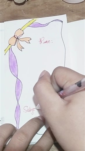 cute ribbon page border 🎀 || easy and simple || for you