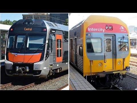 NSW intercity fleet V Set & D Set trains - Sydney Central Station