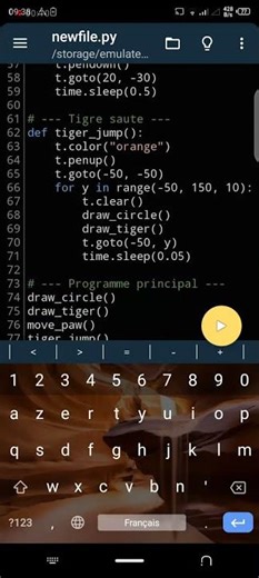comment je crée un dessin sur pydroid 3 abonnés vous