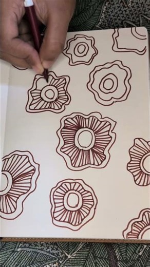 ✨ Simple Floral Pattern Art ✨#Art #FloralDesign #EasyDrawing #PatternArt#Handmade #ArtForBeginners
