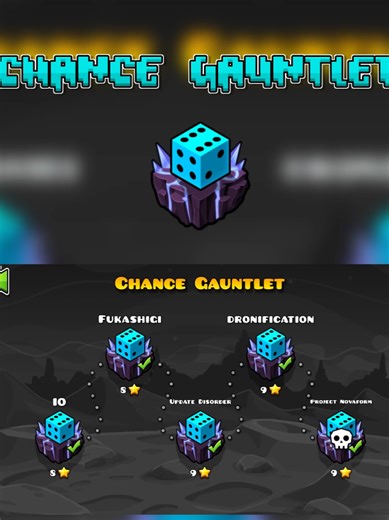 Desafío del Gauntlet en Geometry Dash