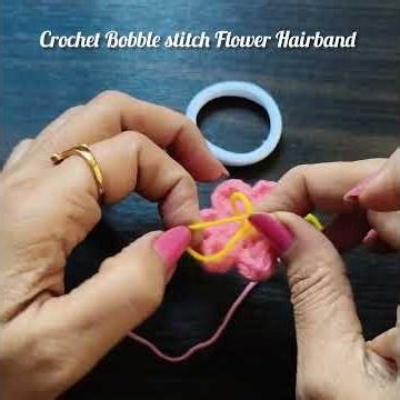 Crochet Bobble stitch Flower Hairband #shortvideo