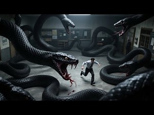 A mutant python chased a man, but he ran too slowly and was eaten in one bite!【巨蛇闯女校】