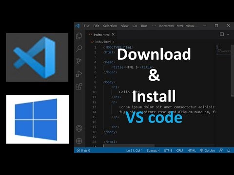 visualstudio code install in windows 10 | visual studio code downloading and installation Processing