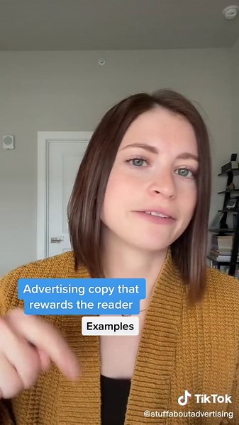 Advertising copy examples that reward the reader. 🏆 @stuffaboutadvertising