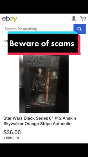 Beware! Be careful of knockoffs on eBay. #scam #beware #buyerbeware #starwar #starwars #foryou #fyp #blackseries