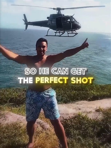 This kind Helicopter Pilot does this for this man 🚁❤️