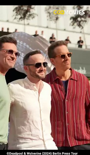 Reynolds & Jackman at Deadpool & Wolverine 2024 Berlin Press Tour #DeadpoolWolverine #fanevent #interviews #comingsoon #berlin | CgoMovies