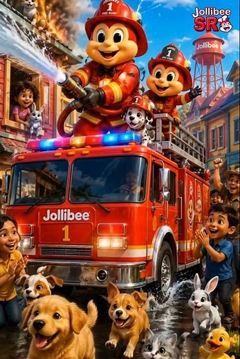 Jollibee & Mini Became HERO Firefighters and Saved the Entire Town! 😱🚒🔥