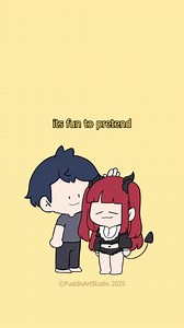 153K views · 8.4K reactions | It's fun to pretend :> Audio : family guy --- Check out our online store at https://puddleartstudio.com/en-myr/ For cute merch! --- © PuddleArtStudio 2025. All rights reserved. This video and its contents are protected by copyright law. Unauthorized reproduction, distribution, or use of this content is prohibited --- #puddleart #puddleartstudio #couple | Puddleart studio | Facebook