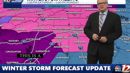 HAPPENING NOW: Major winter storm set to impact the Carolinas this weekend. Get the latest forecast update here. https://www.wxii12.com/article/north-carolina-winter-storm-forecast-tracker/70097445 | WXII 12 NEWS