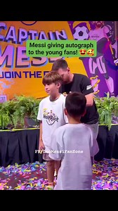 Lionel Messi giving autograph to the little fans today. Dream moments for these kids! 😍🥰🥰 | LEO MESSI FAN ZONE