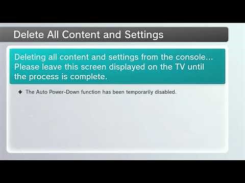 Resetting Wii U to Factory Settings