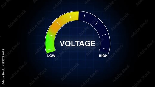 Voltage Meter Gauge Low Reading Electric Power Level Indicator electric gauge low voltage energy meter