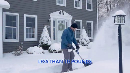 Snow Joe 24V Cordless Electric Shovel Kit w/ 4Ah Battery & Charger, 10″ Clearing Width, 210W Motor – Portable, Lightweight, Fast Ice & Snow Removal for Deck, Patio, Driveway, 24V-SS10